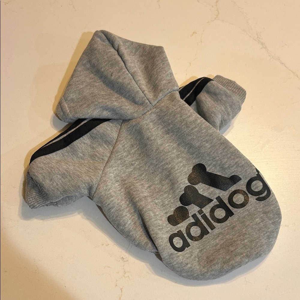 Small Gray Dog Hoodie - Picture 2 of 5